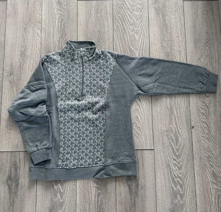 Утепленная спортивная двойка серого цвета / M-L