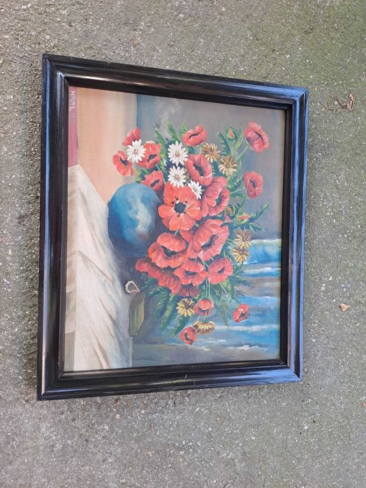 tablou pictura pe pfl 56/66 cm semnat datat 1951
