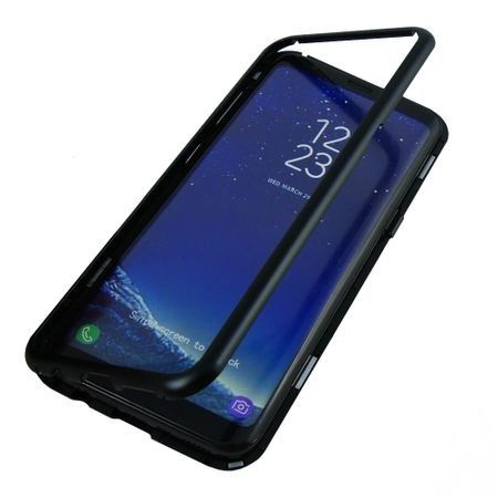 Husa Samsung Galaxy S8 Plus Magnetica 360 grade Black +folie de sticla