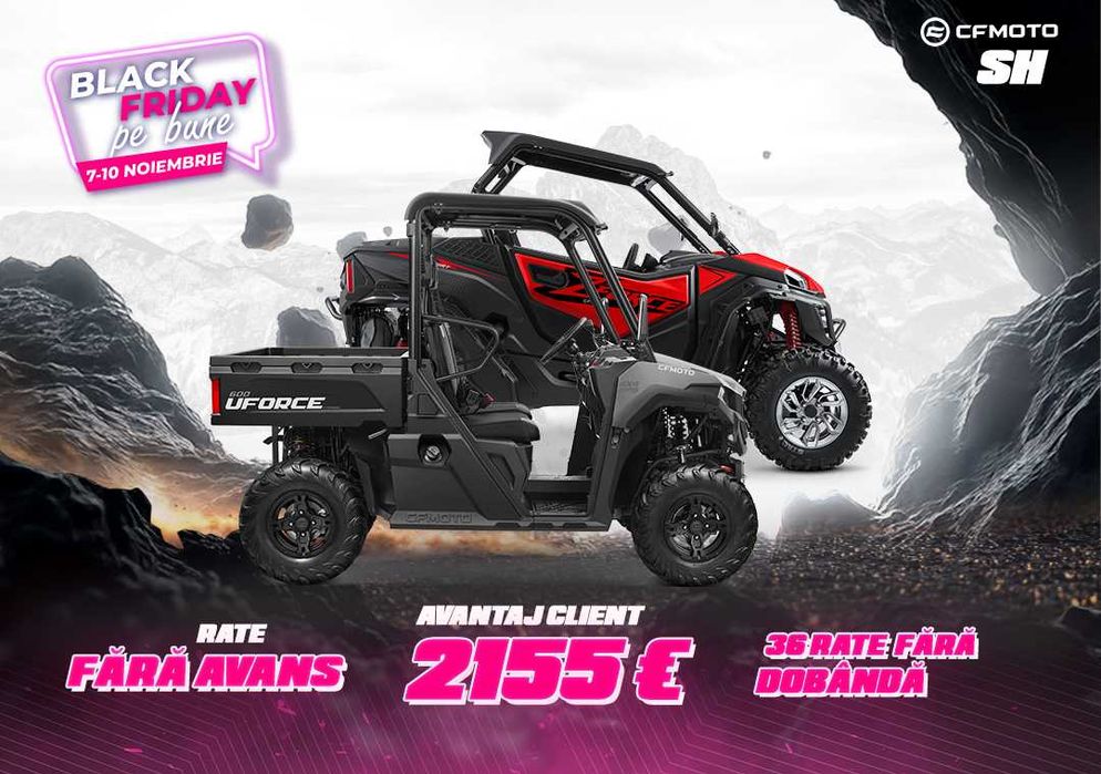 ATV, Motociclete, SXS SH in Rate/Leasing(CFMOTO,Husqvarna, KTM)