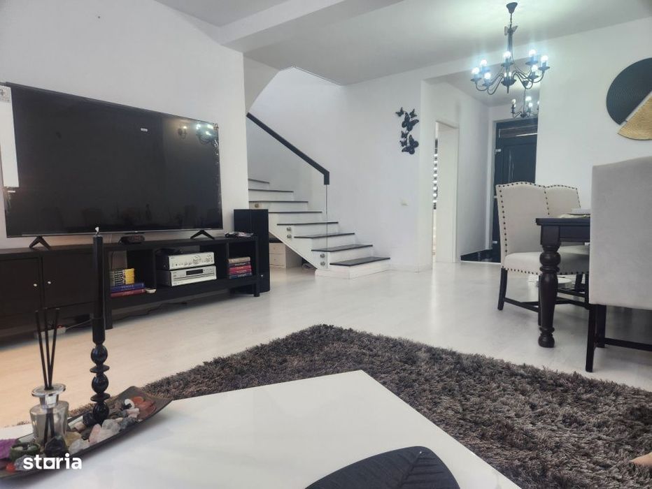 Domnesti, Vila duplex, mobilata si utilata, 4 camere, 135mp, teren 250