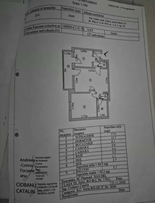 Vand apartament 2 camere