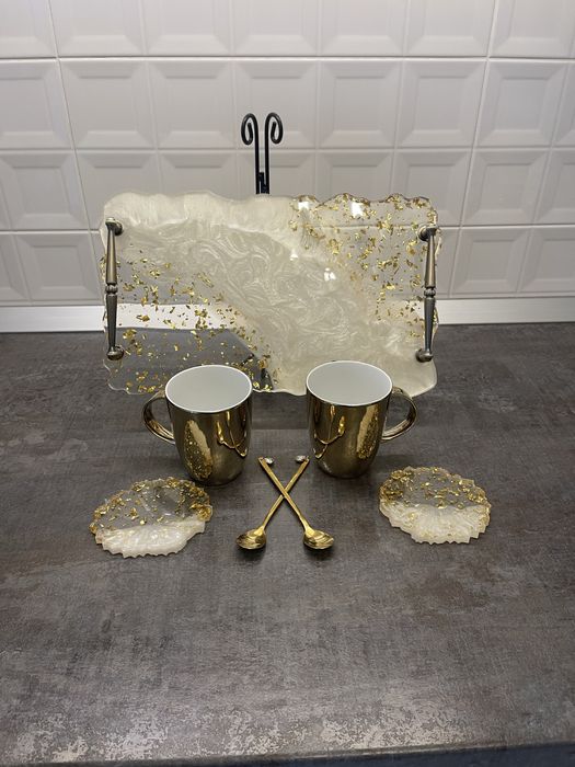 Set Tavă de servire din rășină