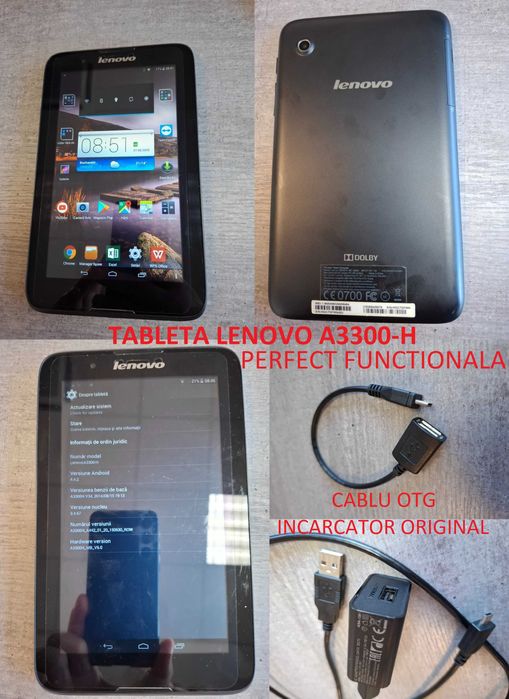 Vand tableta LENOVO A3300 7inch slot SIM microSD memorie 8Gb+ 1 Gb RAM