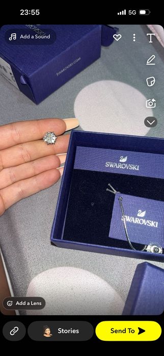 обици Swarovski не използвани