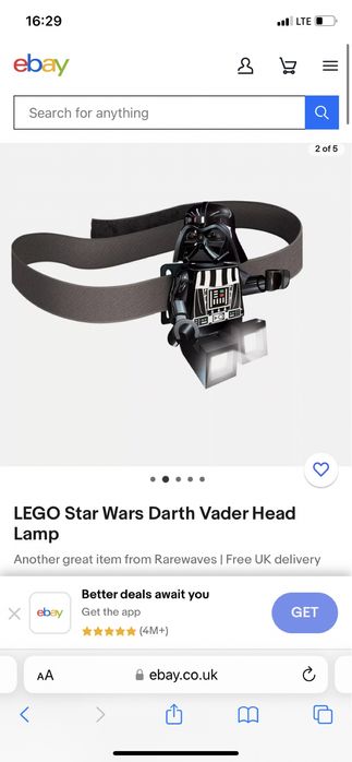 Lanterna de colecție LEGO Darth Vader 2013 *FUNCTIONALA*