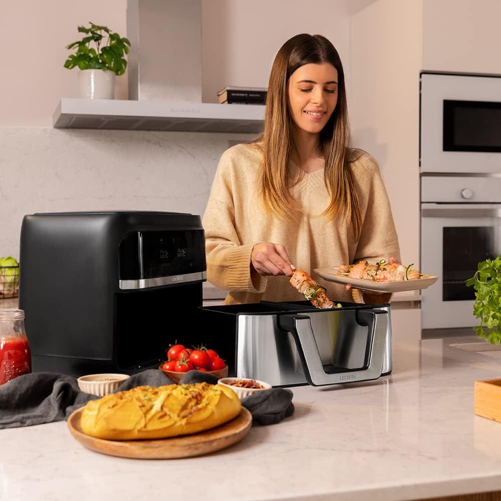 Friteuza aer cald Cecotec 9L, 2850W, 6 programe, duala | 049962