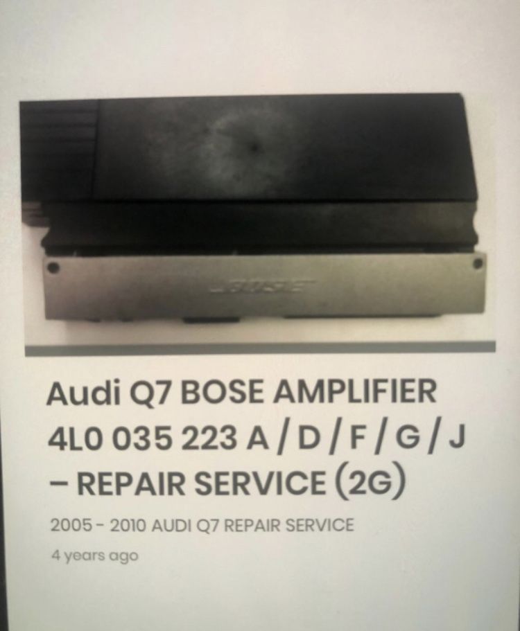 Statie amplificare muzica sunet Bose Audi Q7