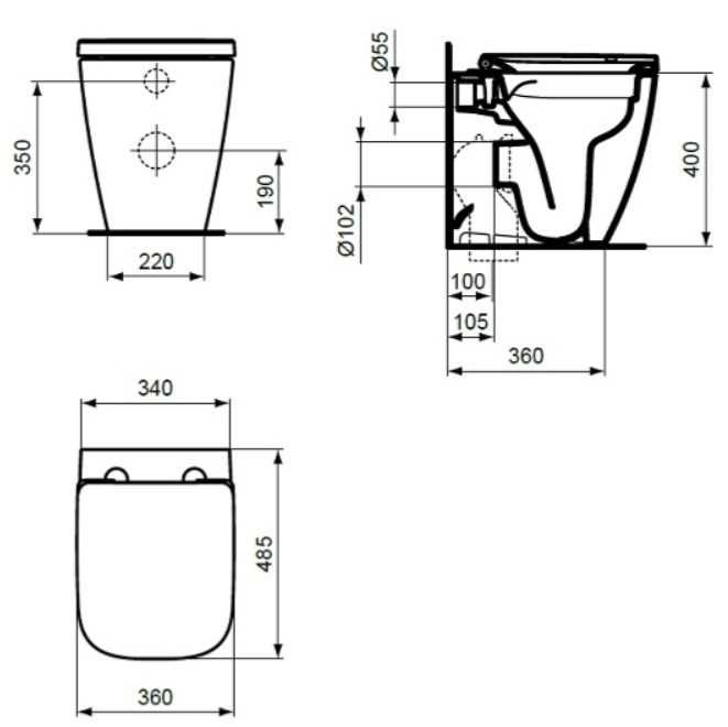 Set Vas WC Ideal Standard I.Life S [nou]