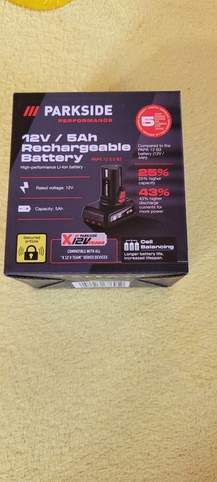 Продавам батерия parkside 12v 5ah