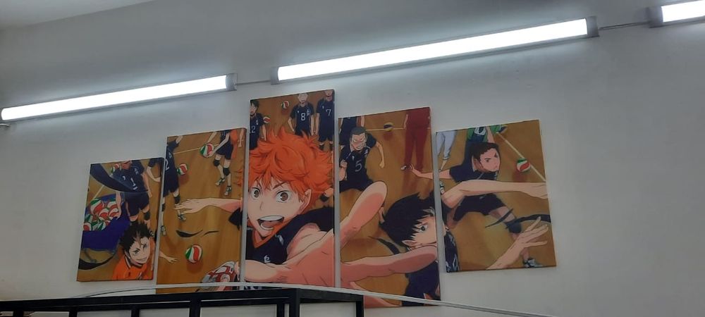 Модульная картина 2 метра на 1.10 Аниме Волейбол.