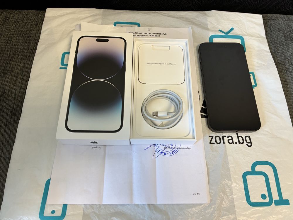 КАТО НОВ 128GB iPhone 14 Pro Max Гаранция 2025 Black