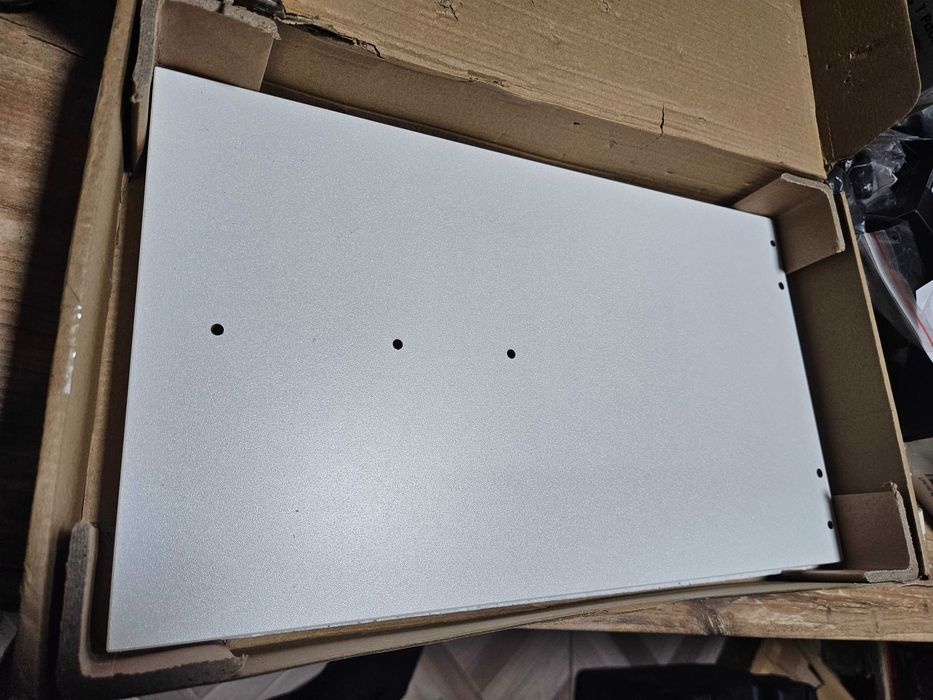 Suport din lemn pentru monitor, laptop, lungime ajustabila, Alb