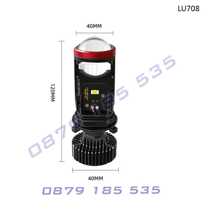 LED крушки H4 Y7D къси дълги светлини фарове кола мощни ледове 6000K