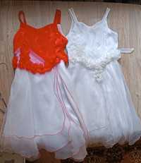 Два детских платья красное и белое