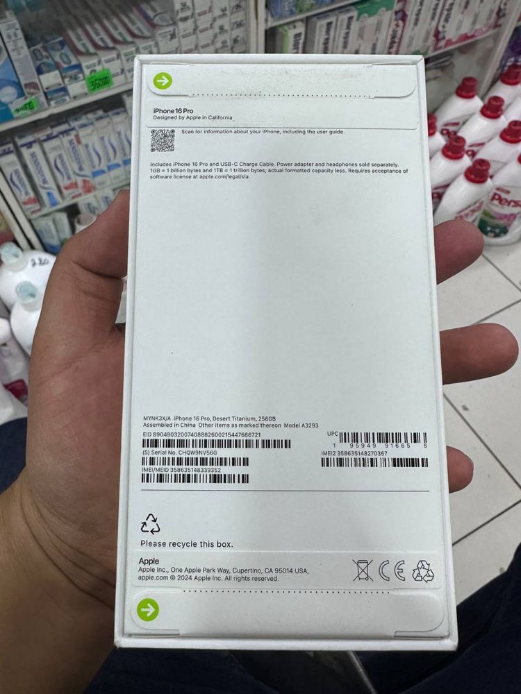 Iphone 16 pro desert titanium 256 gb yangi
