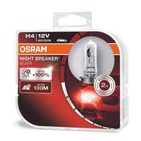 Set 2 becuri auto Osram H4 Night Breaker Silver +100%, 60/55W, 12V