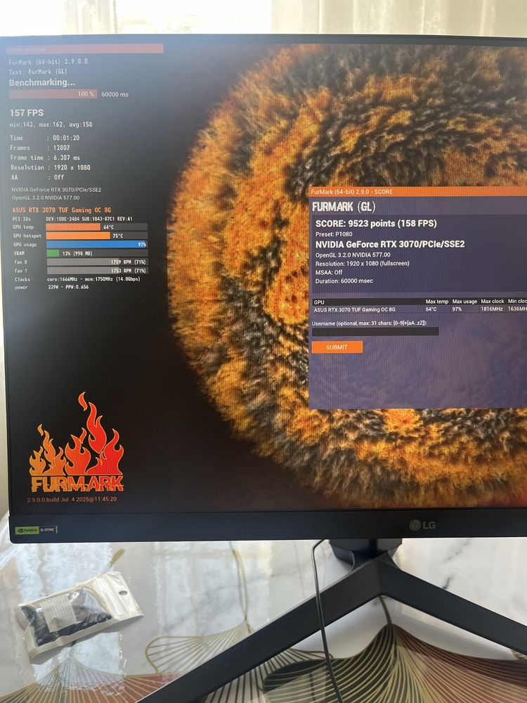 Продам игровой компьютер с монитором RTX 3070 i5 10400F