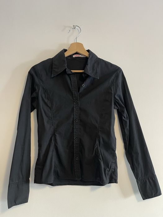 Camasa neagra bumbac cambrata S