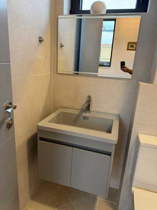 Аксесоари за баня,шкаф огл,сив мат,хром,неръждайма стомана,душ,батерия