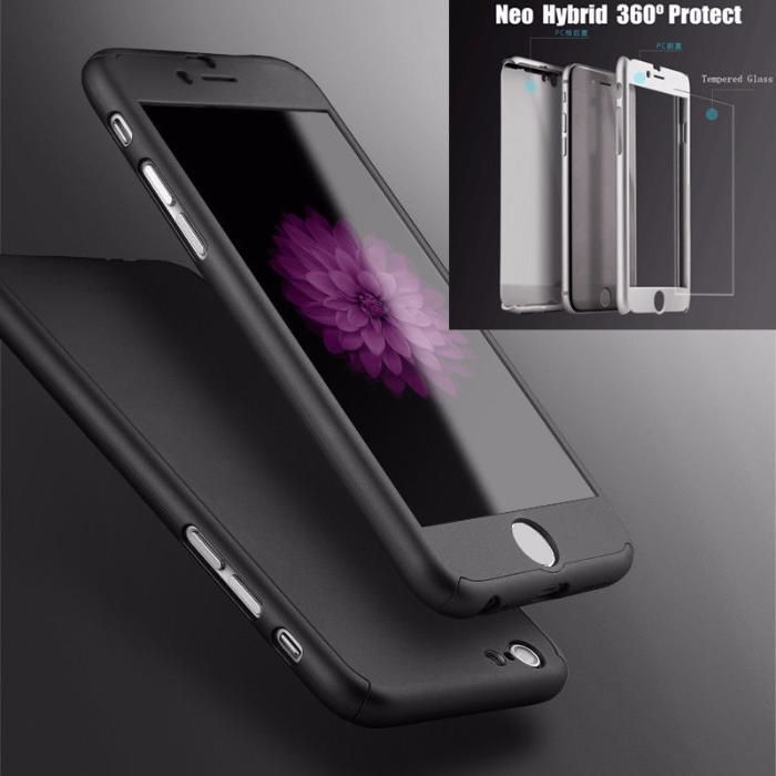 Husa 360 grade protectie fata-spate iPhone 6/6s+Folie de sticla gratis