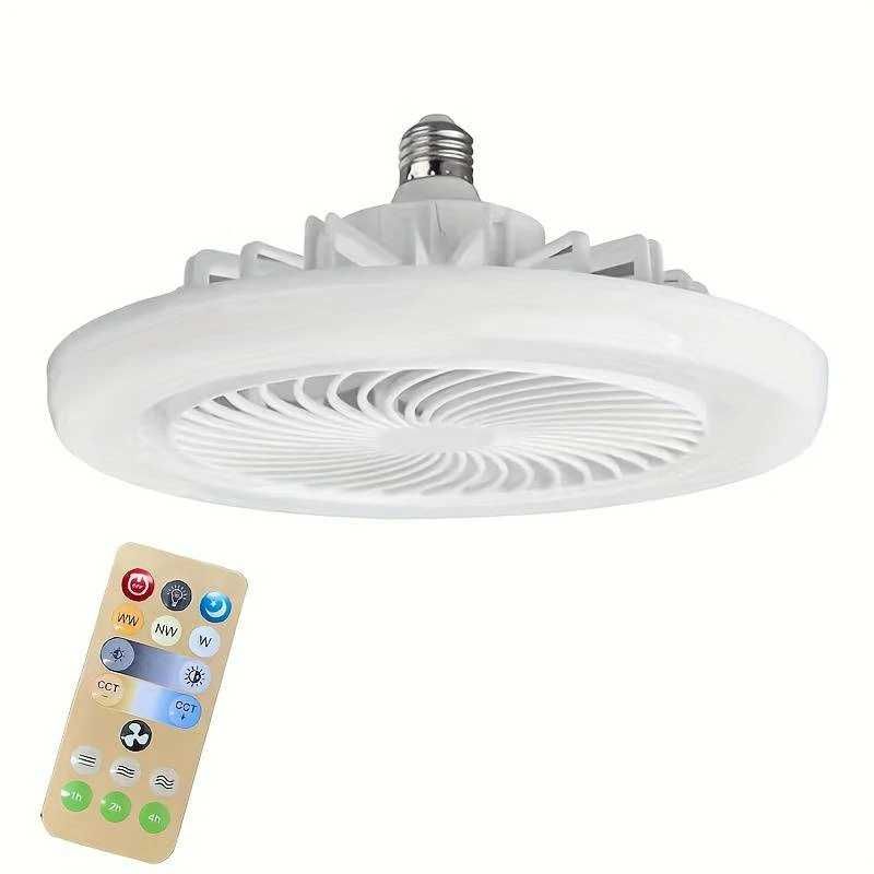 Ventilator de tavan terasa camera cu telecomanda lumina bec led lustra