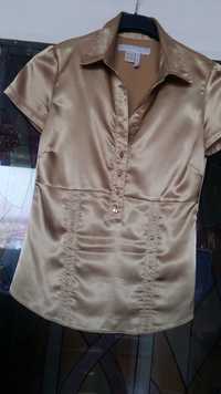 Блуза от сатен  в цвят старо злато