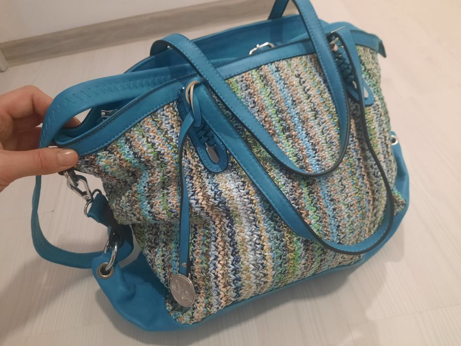 Geanta și rochie mărimea S,  culorea turcoaz