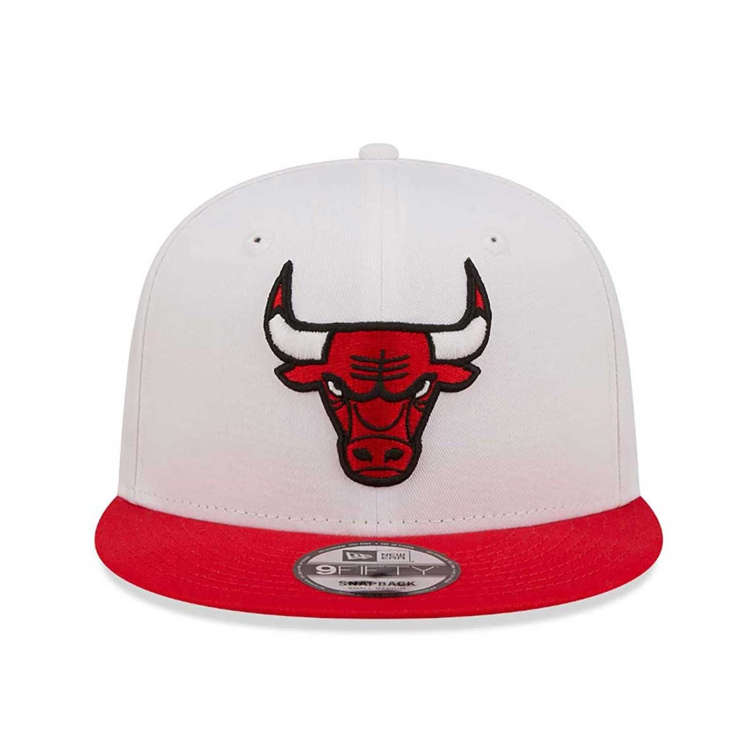 Sapca New Era 9fifty chicago bulls white crown team