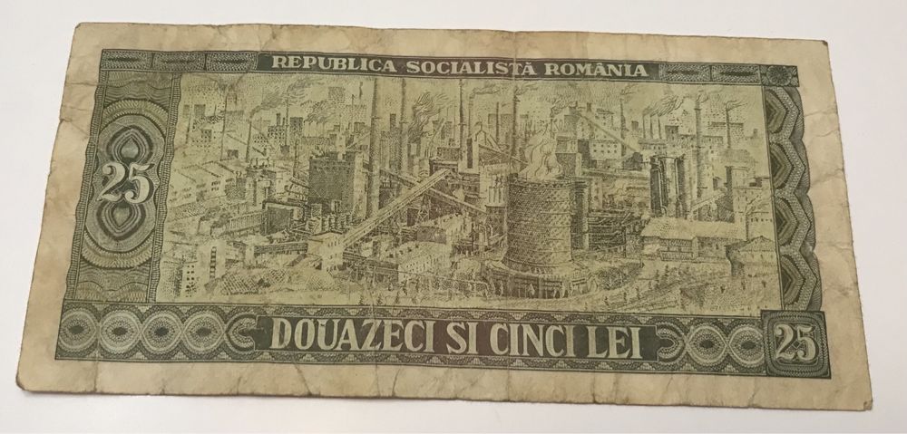 Vand 3 bancnote de 25 lei, an 1966, cu Tudor Vladimirescu