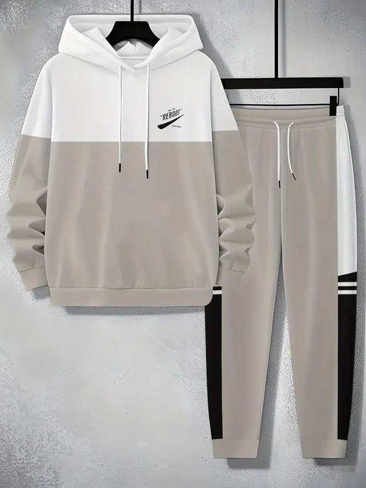 Set Casual de Hanorac cu Glugă pentru Bărbați