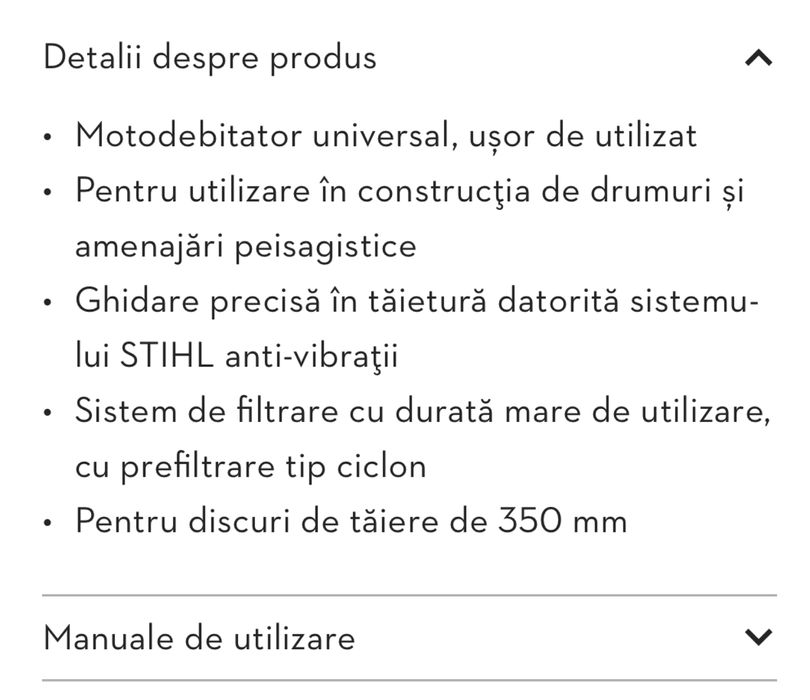 Stihl TS 420 Motodebitator cu disc benzina stare perfecta