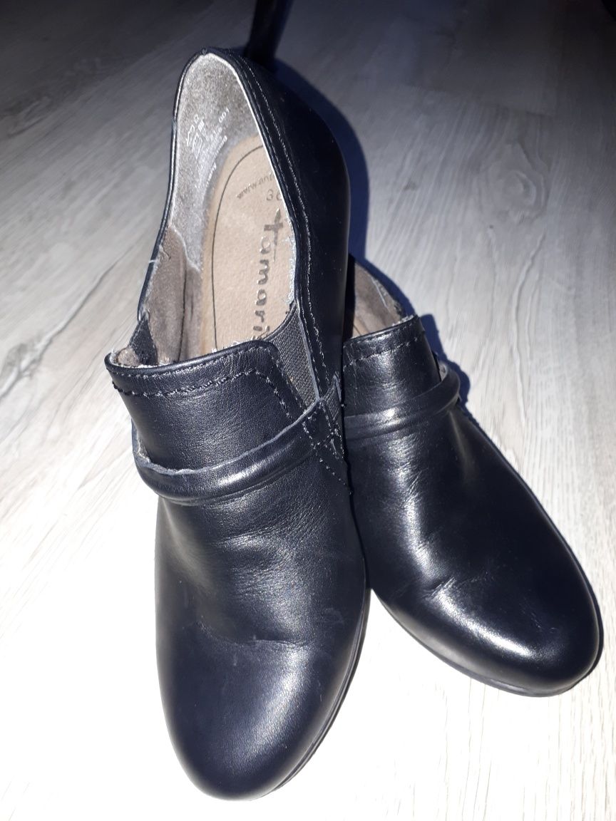 Botine (ghete) din piele naturala, masura 36, marca Tamaris