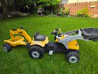Tractor Smoby cu pedale, remorca , cuva
