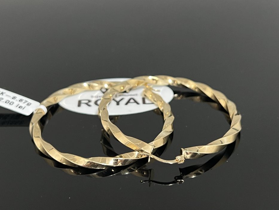 Bijuteria Royal CB : Cercei dama aur 14k 8,67gr