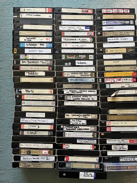 Casete video VHS Romanesti inregistrate la TV