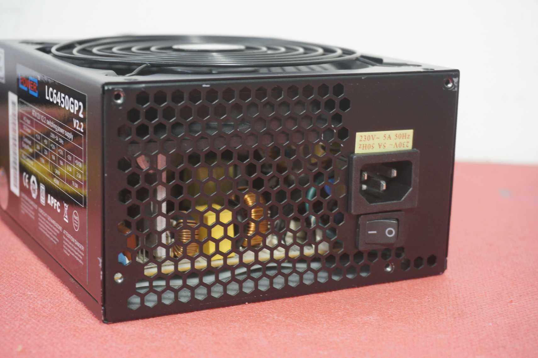 Захранване LC Power 450W 80+ / 8pin CPU, 8 + 6pin PCIe / вкл ДДС