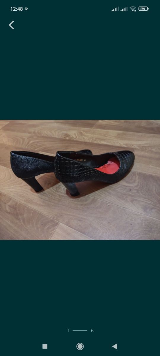 Женские стильные туфли лабутен под крокодилью кожу, размер -39