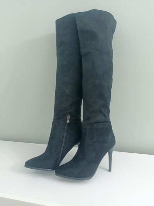 Ботфорты замшевые