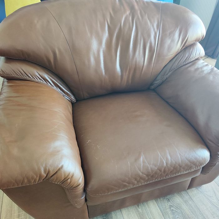 Set fotolii si canapea piele naturala mobexpert lemn masiv