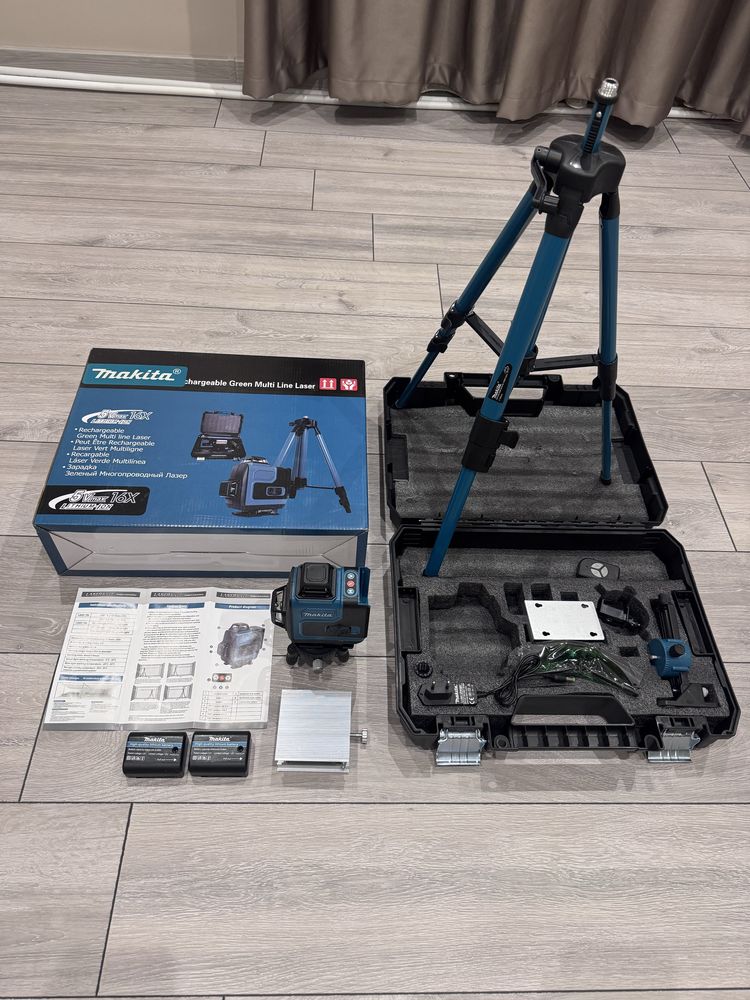 НЕМСКИ Лазерен Нивелир Makita  360°, 16 Линии (четири точков) + фенер