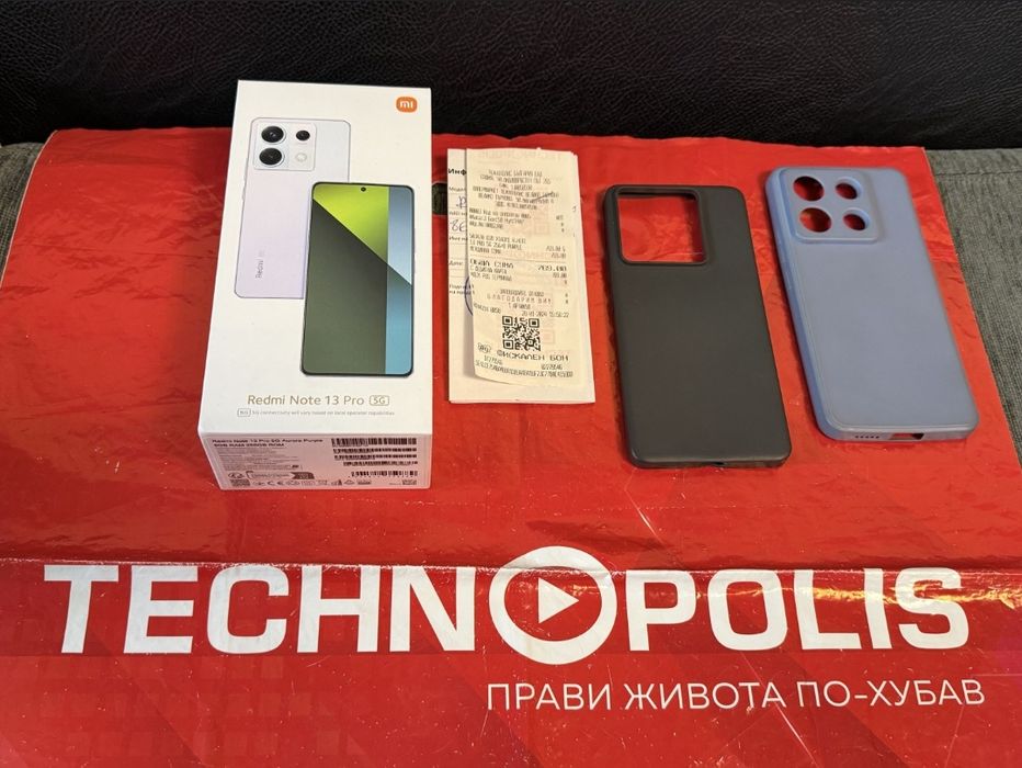 КАТО НОВ 256GB Redmi Note 13 Pro Гаранция Technopolis '26 Purple Лилав