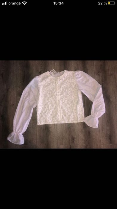 Cămașă albă cu broderie dama S noua