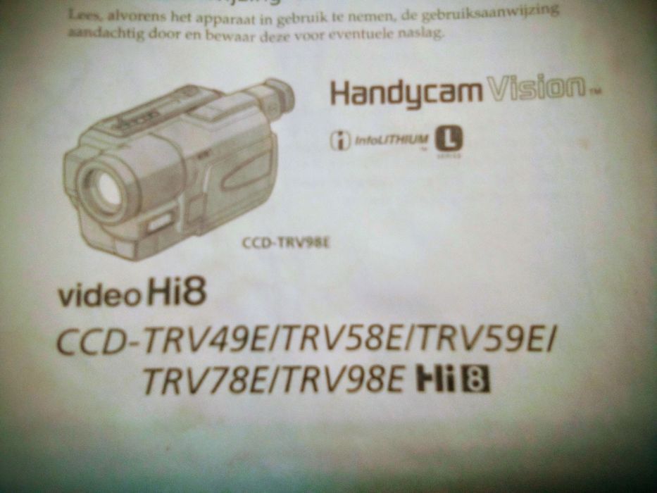 Manual Sony CCD-TRV49E/TRV58E/TRV59E/TRV78E/TRV98E Hi8