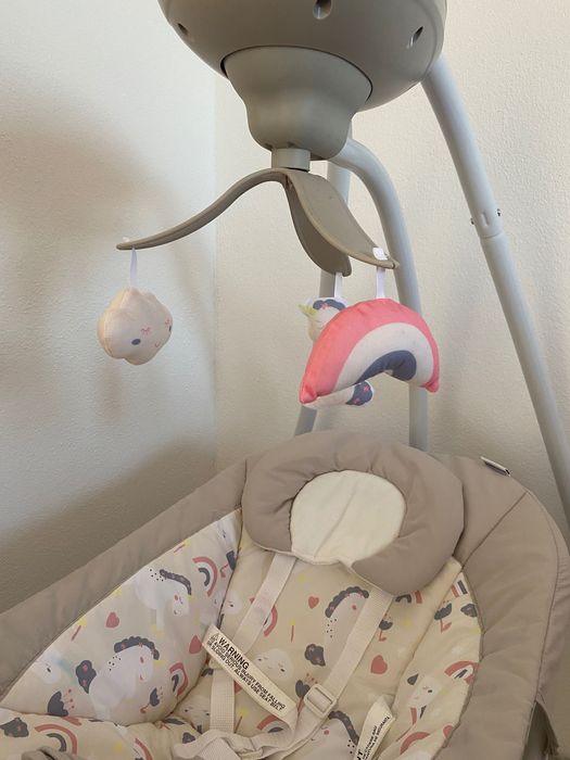 Leagan electric Wunderkid Side cu conectare la priza, Bej