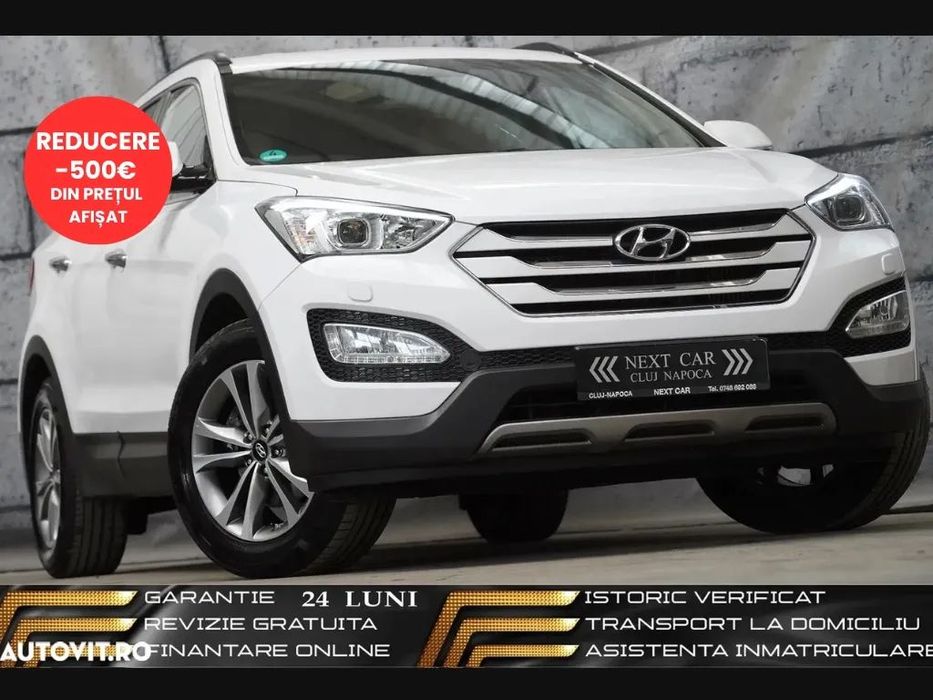 Hyundai Santa Fe GARANTIE 24LUNI*RATE*197Cp*4x4*Automata*Piele crem*Navi*Bixenon*Camera