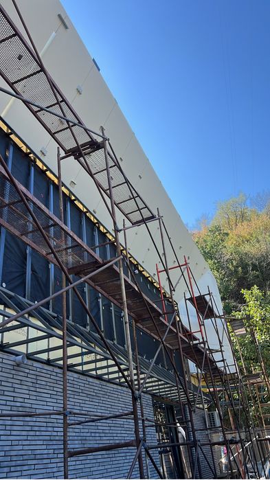 Фасадные работы монтаж облицовка утепление кровля вентилируемый фасад