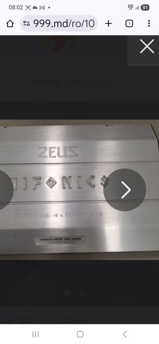 Amplificator Hifonics Zeus Zxi 6404