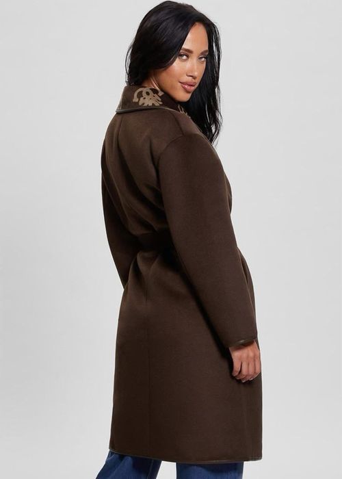 Paltoane Guess Ludovica Logo Wrap, COATW3BL18WFQPO, Autentice, Maro