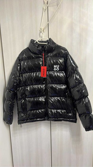Geacă Hugo puffer bărbați lucioasă premium – iarnă groasă – XL